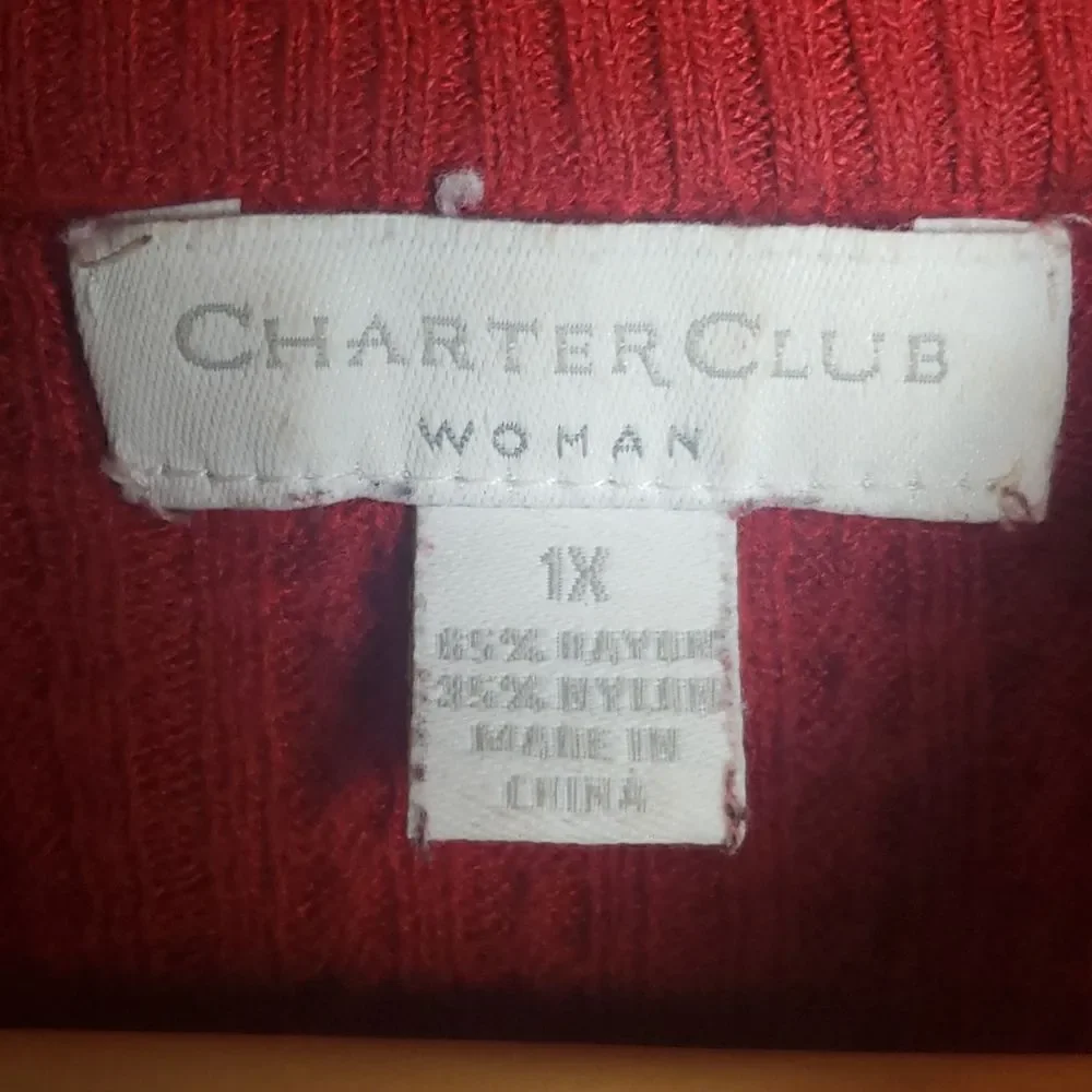 ‎Red Sweater by Charter Club Woman